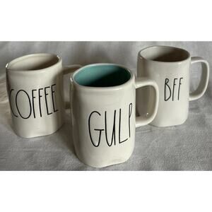 Rae Dunn Artisan Collection By Magenta- Mugs Mixed Lot of 3 (Coffee, Gulp, BFF)